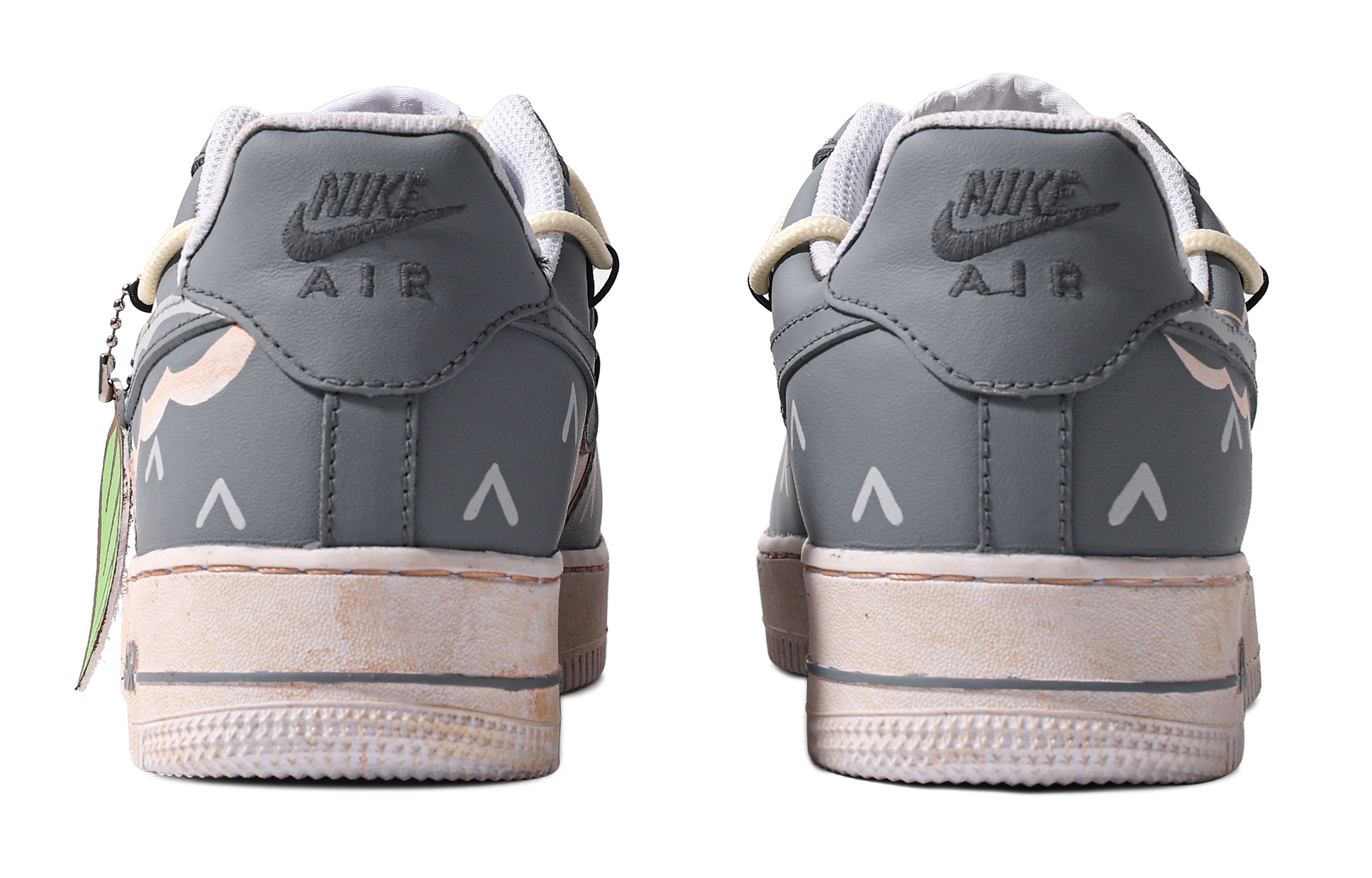 Lookbook (W) [Nike Personalizados] Nike Air Force 1 Low 'Graffiti Gris Anime'. DD8959-100(TeamM-女款TOR-S-BOX)