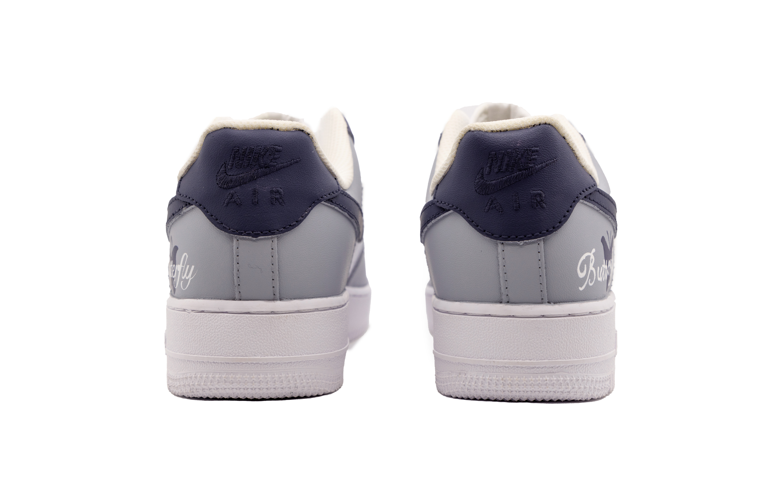 Shop (W) [Nike Custom] Air Force 1 Low 'Grafiti Kupu-Kupu Abu-Abu' DD8959-100(Team51-女款灰蝴蝶)
