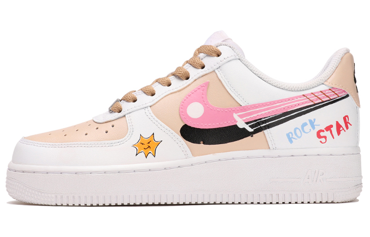 [Custom Shoes] (W) Nike Air Force 1 Low 'Guitar Retro Vibe Pink White'