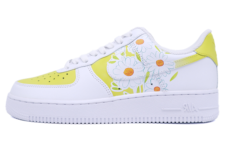 Buy (W) [Kasut Tersuai] Nike Air Force 1 Low 'Swoosh Gradient Daisy-Lukis Tangan' DD8959-100(Team拾捌-女款AF1雏菊)