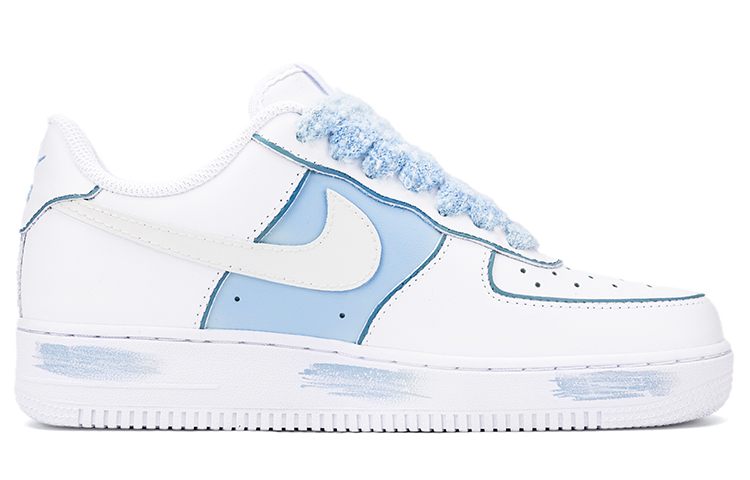 Order (W) カスタム エアフォース1 ロー 白青エンジェル DD8959-100(Team18-AF1蓝色美梦天使）
