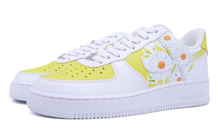 Lookbook (W) [Kasut Tersuai] Nike Air Force 1 Low 'Swoosh Gradient Daisy-Lukis Tangan' DD8959-100(Team拾捌-女款AF1雏菊)