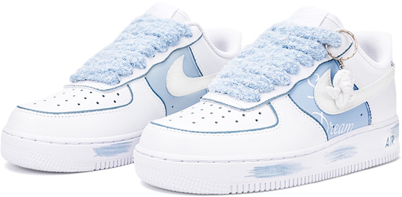(W) カスタム エアフォース1 ロー 白青エンジェル DD8959-100(Team18-AF1蓝色美梦天使) Lookbook (W) カスタム エアフォース1 ロー 白青エンジェル DD8959-100(Team18-AF1蓝色美梦天使)
