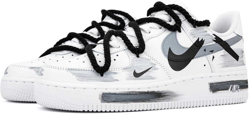 【客製化球鞋】 Nike Air Force 1 Low 空軍一號 獨特手繪 斷裂時空 三鉤陰影解構 防滑耐磨 低筒 板鞋 女款 水泥灰 Shop 【客製化球鞋】 Nike Air Force 1 Low 空軍一號 獨特手繪 斷裂時空 三鉤陰影解構 防滑耐磨 低筒 板鞋 女款 水泥灰