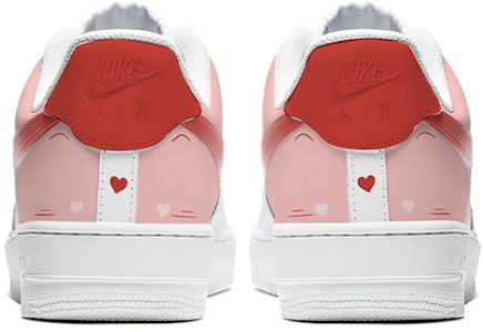 【定制球鞋】Nike Air Force 1 Low 空軍一號 Hart Ring 噴繪 低幫 板鞋 女款 紅白 Shop 【定制球鞋】Nike Air Force 1 Low 空軍一號 Hart Ring 噴繪 低幫 板鞋 女款 紅白