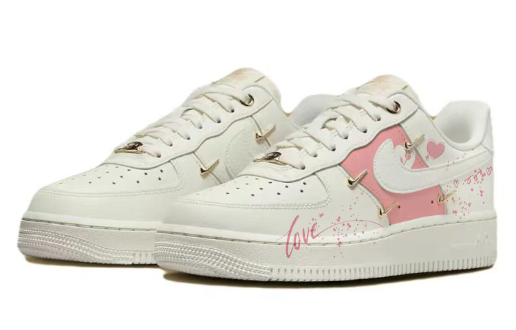 [Custom Shoes] (W) Nike Air Force 1 Low 'Heart Rose White Gold' 圖 4