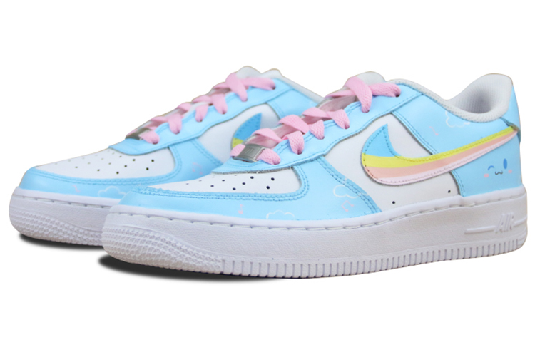 Lookbook (W) Zapatillas Nike Air Force 1 Low 'Hello Kitty Cinnamoroll Arcoíris' 314192-117(Team叁-女款喷绘手绘彩虹玉桂狗)