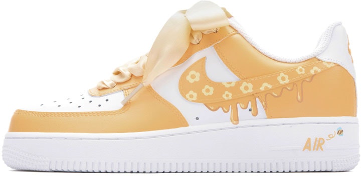 custom-shoes-women-nike-air-force-1-low-honey-syrup-yellow-flower