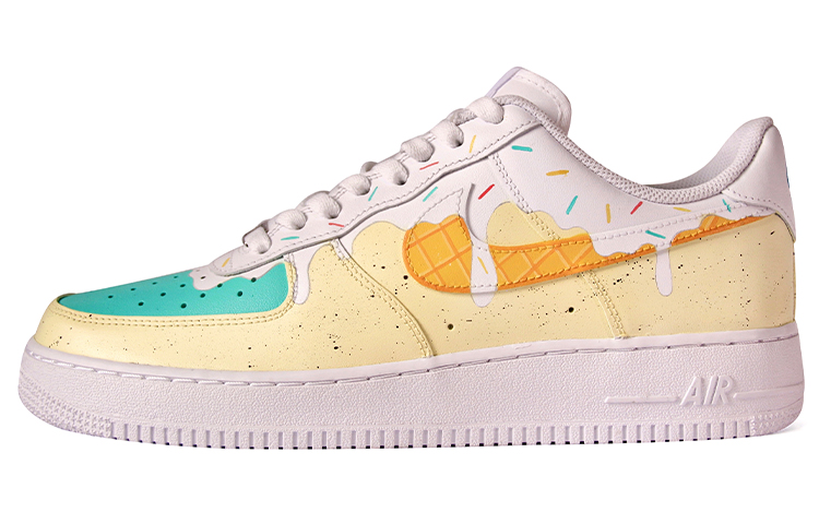 Buy 【客製化球鞋】Nike Air Force 1 Low 空軍一號 冰淇淋 休閒 耐磨防滑 低筒 板鞋 女款 淺黃綠