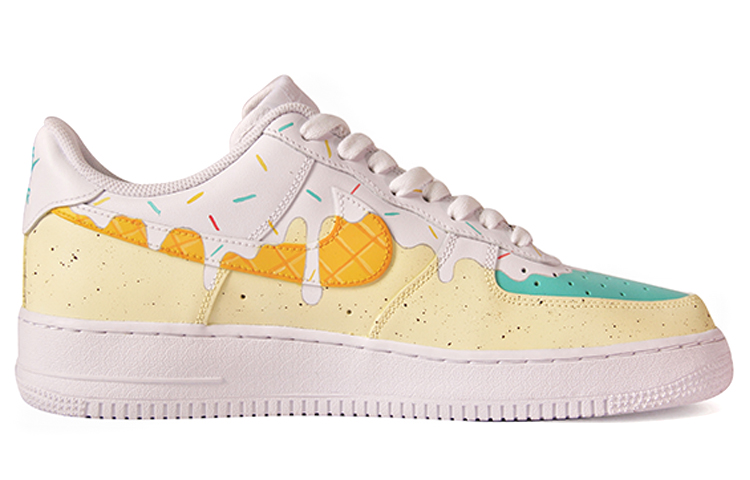 Order 【客製化球鞋】Nike Air Force 1 Low 空軍一號 冰淇淋 休閒 耐磨防滑 低筒 板鞋 女款 淺黃綠