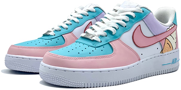 【客製球鞋】Nike Air Force 1 Low 空軍一號 美食主題 冰淇淋 低筒 板鞋 女款 白藍粉 Lookbook 【客製球鞋】Nike Air Force 1 Low 空軍一號 美食主題 冰淇淋 低筒 板鞋 女款 白藍粉