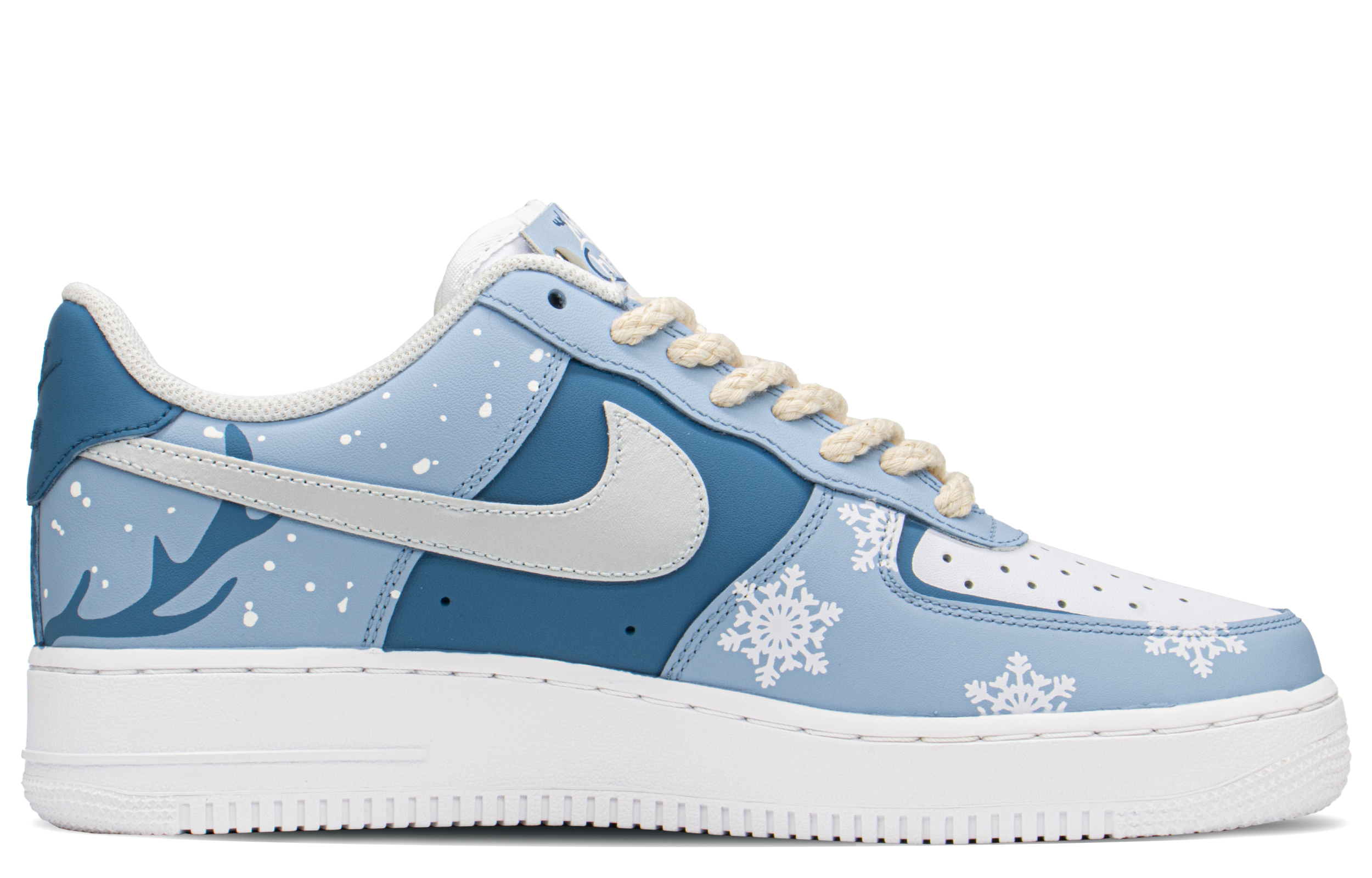 Order (W) ナイキ AF1 ロー "氷雪トナカイブルー" (custom) DH2920-111(TeamA-AF女雪花鹿S-BOX)