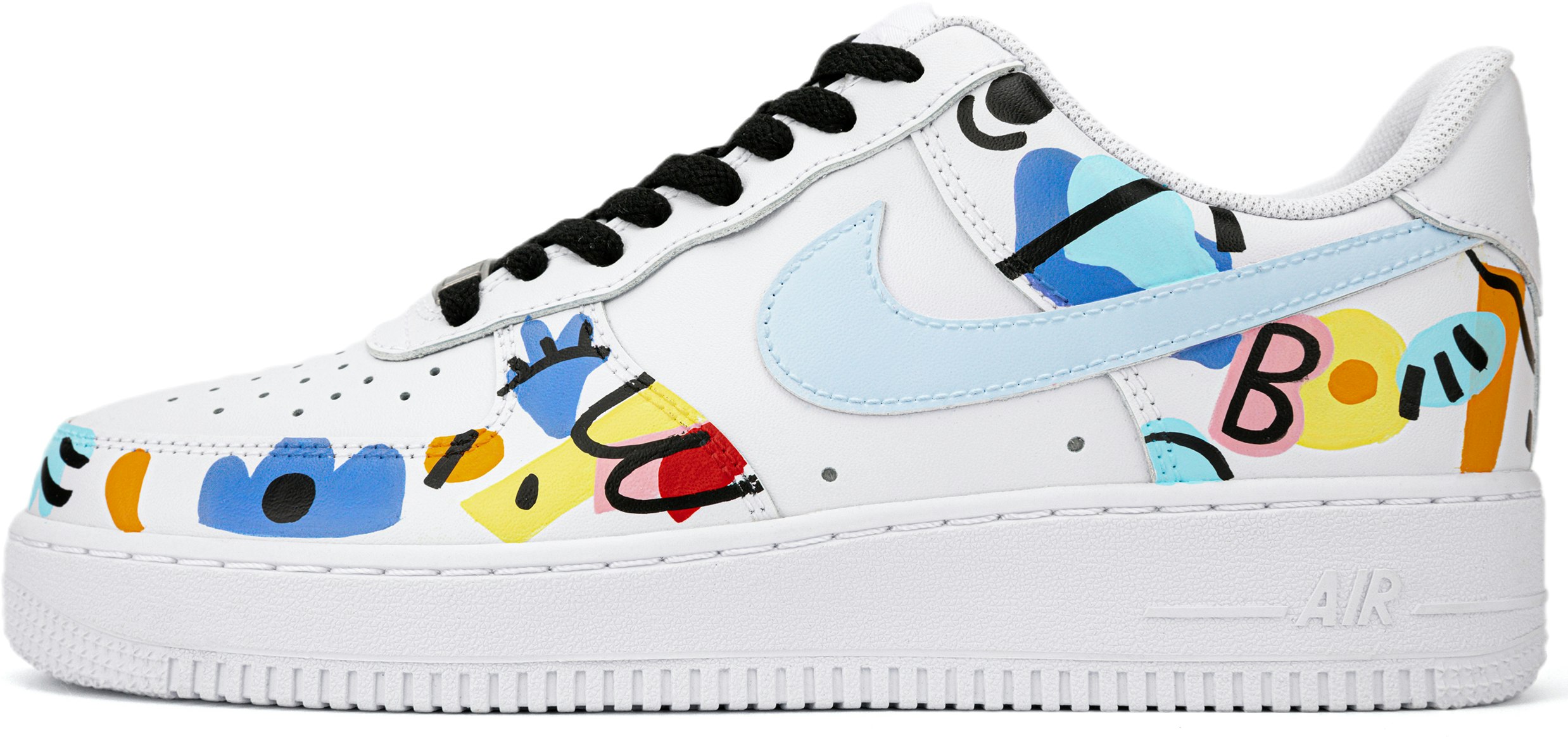 custom-shoes-women-nike-air-force-1-low-impressionist-street-graffiti-black-blue-white