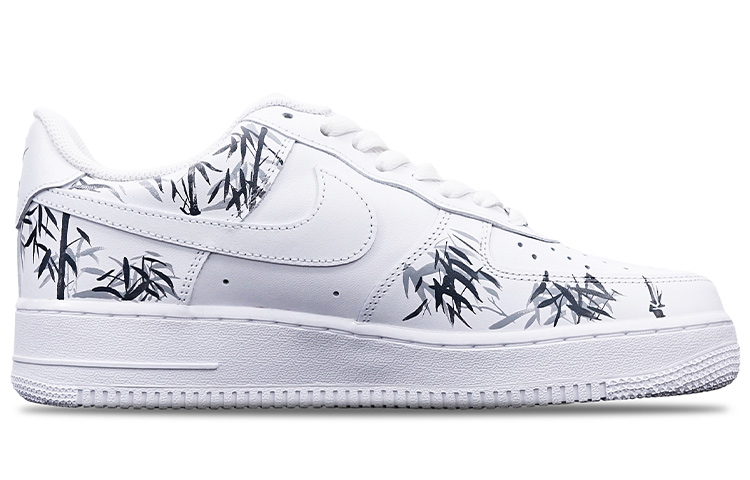 Order (W) 【定制鞋款】耐克空军一号低帮'墨竹鹤' DD8959-100(TeamT-水墨竹林仙鹤S-BOX)
