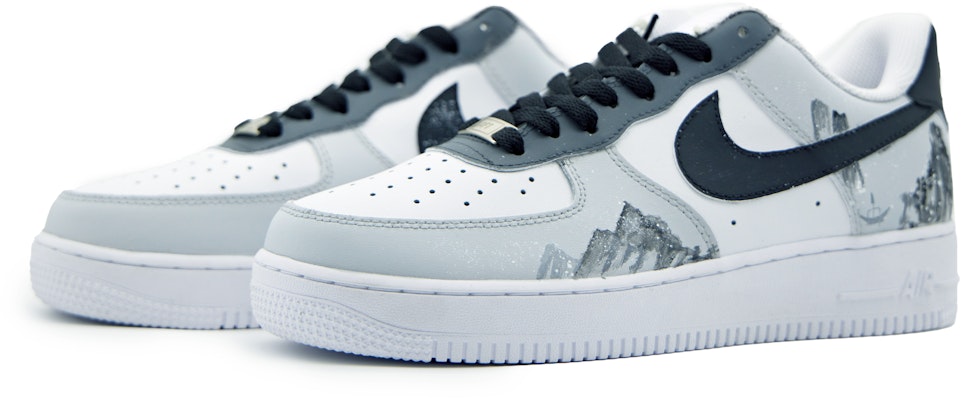 【定製球鞋】 Nike Air Force 1 Low 簡約 水墨漸變 清風煙雨 低筒 板鞋 女款 灰白 Lookbook 【定製球鞋】 Nike Air Force 1 Low 簡約 水墨漸變 清風煙雨 低筒 板鞋 女款 灰白
