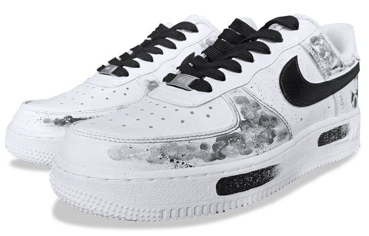 Lookbook (W) Nike Air Force 1 Low "墨流し" カスタム DD8959-100(Team21-女款熊猫水墨)
