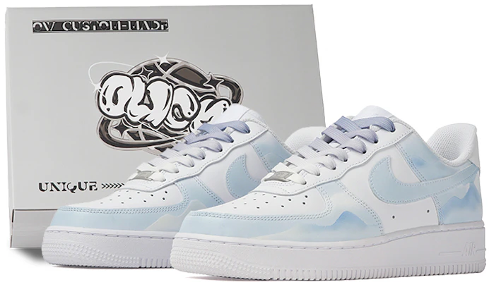 【訂製球鞋】Nike Air Force 1 Low 閃光變色 江南煙雨 中國風 夏日 漸變 高級感 低筒 板鞋 女式 冰藍 Buy 【訂製球鞋】Nike Air Force 1 Low 閃光變色 江南煙雨 中國風 夏日 漸變 高級感 低筒 板鞋 女式 冰藍