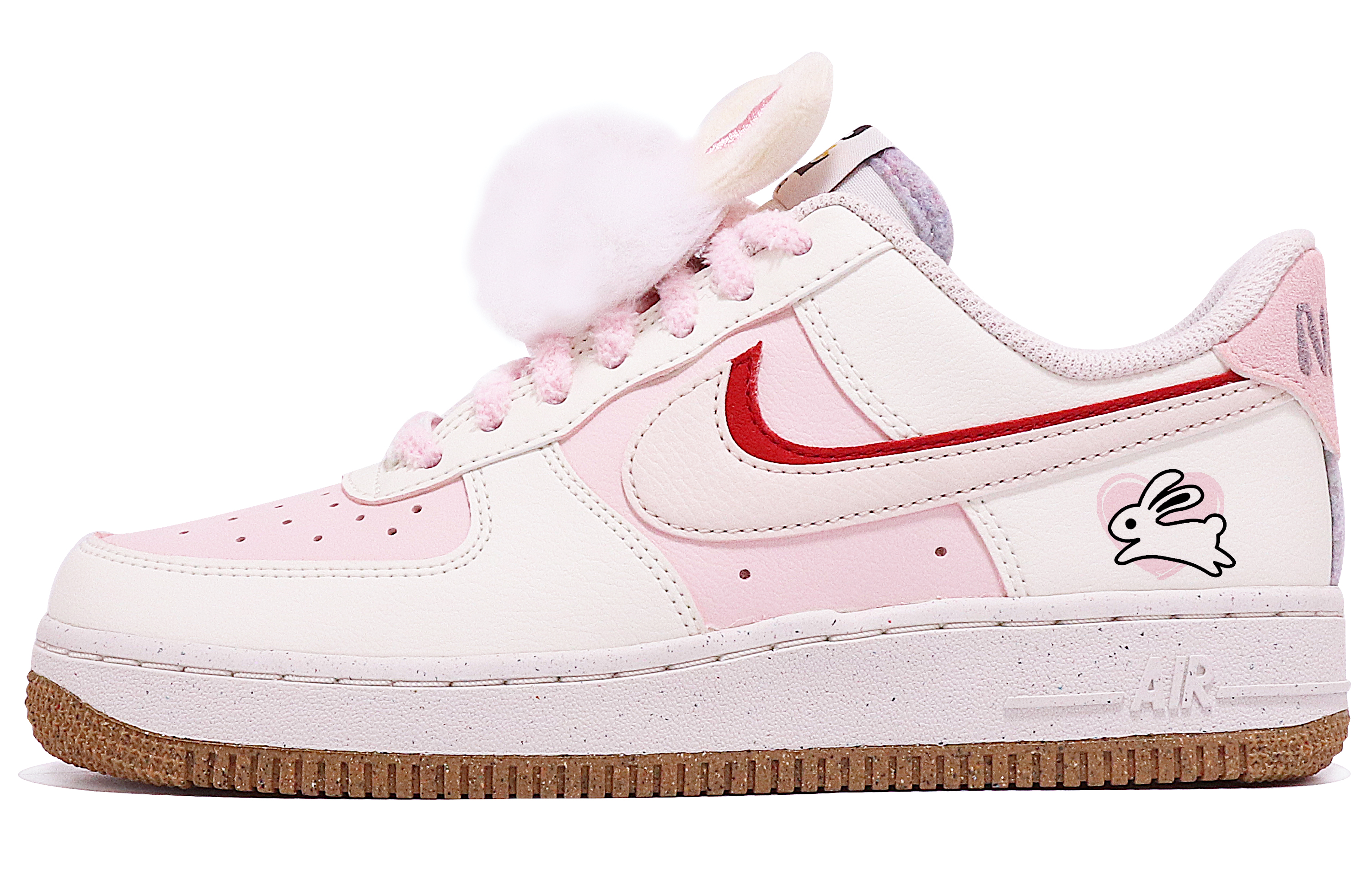 [Custom Shoes] (W) Nike Air Force 1 Low 'Jumping Rabbit CNY White Pink'