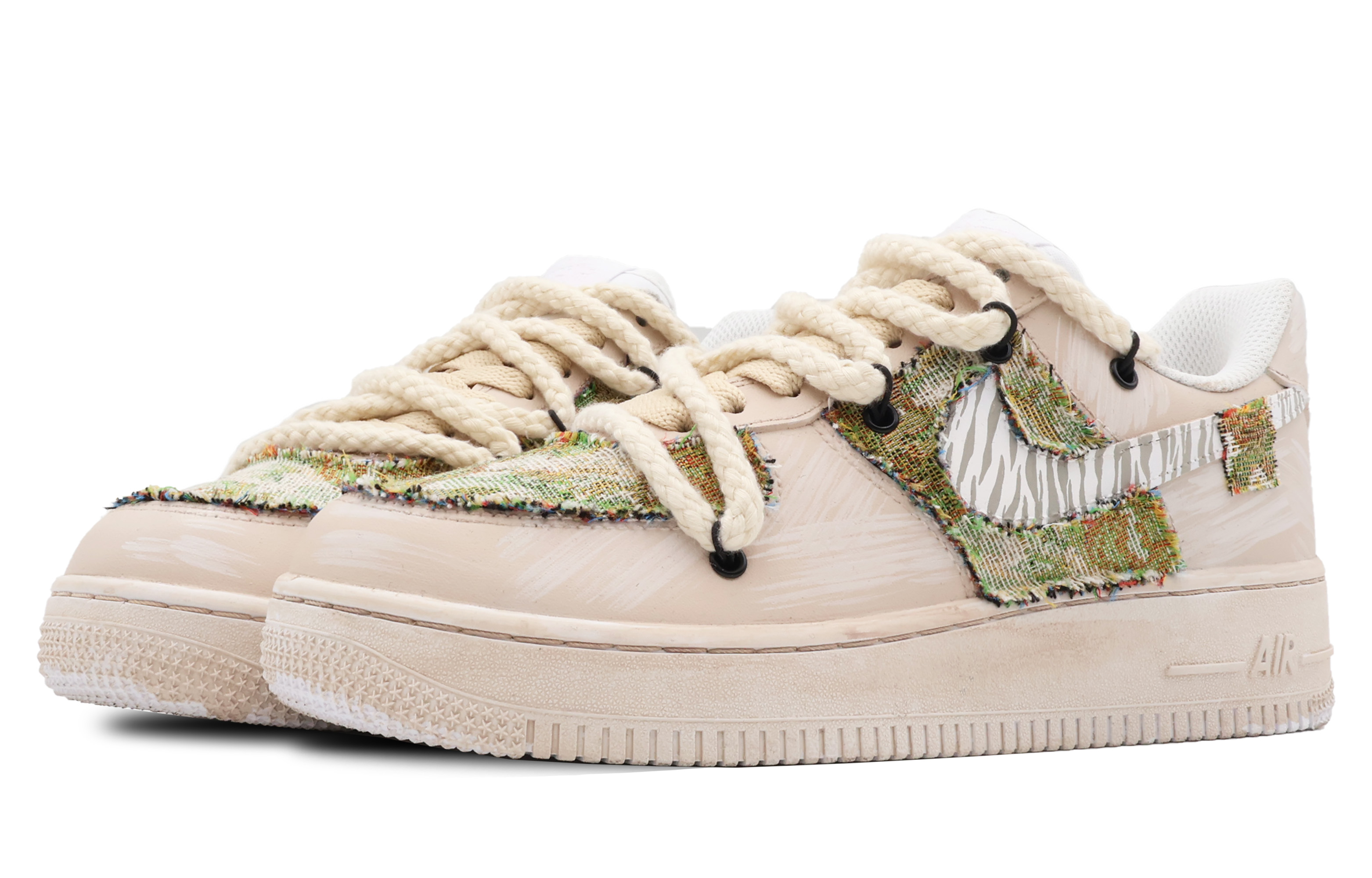 Lookbook (W) [Zapatos Personalizados] Nike Air Force 1 Low 'Camuflaje Selva - Marrón' DD8959-100(Team53-女款木语)