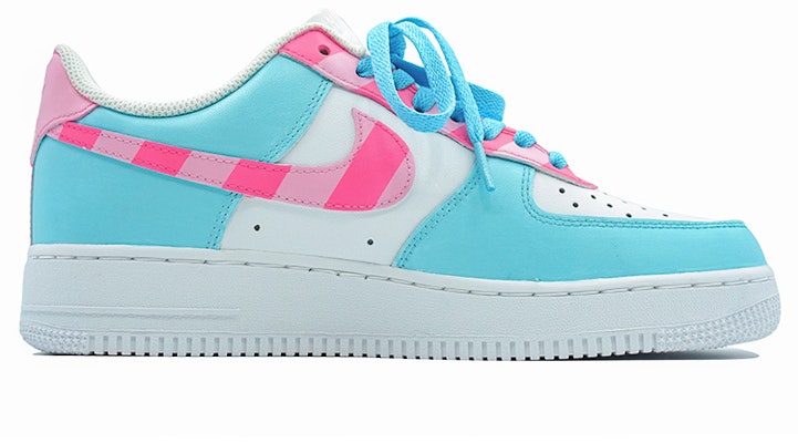 【定製球鞋】Nike Air Force 1 Low 空軍一號 K999 炫彩 鴛鴦鞋帶 塗鴉 改勾 低幫 板鞋 女款 藍綠 Order 【定製球鞋】Nike Air Force 1 Low 空軍一號 K999 炫彩 鴛鴦鞋帶 塗鴉 改勾 低幫 板鞋 女款 藍綠