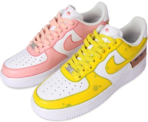 【訂製球鞋】 Nike Air Force 1 Low 空軍一號 兒童節 海綿寶寶派大星鴛鴦兒童節主題訂製 低幫 板鞋 女款 粉黃 Lookbook 【訂製球鞋】 Nike Air Force 1 Low 空軍一號 兒童節 海綿寶寶派大星鴛鴦兒童節主題訂製 低幫 板鞋 女款 粉黃