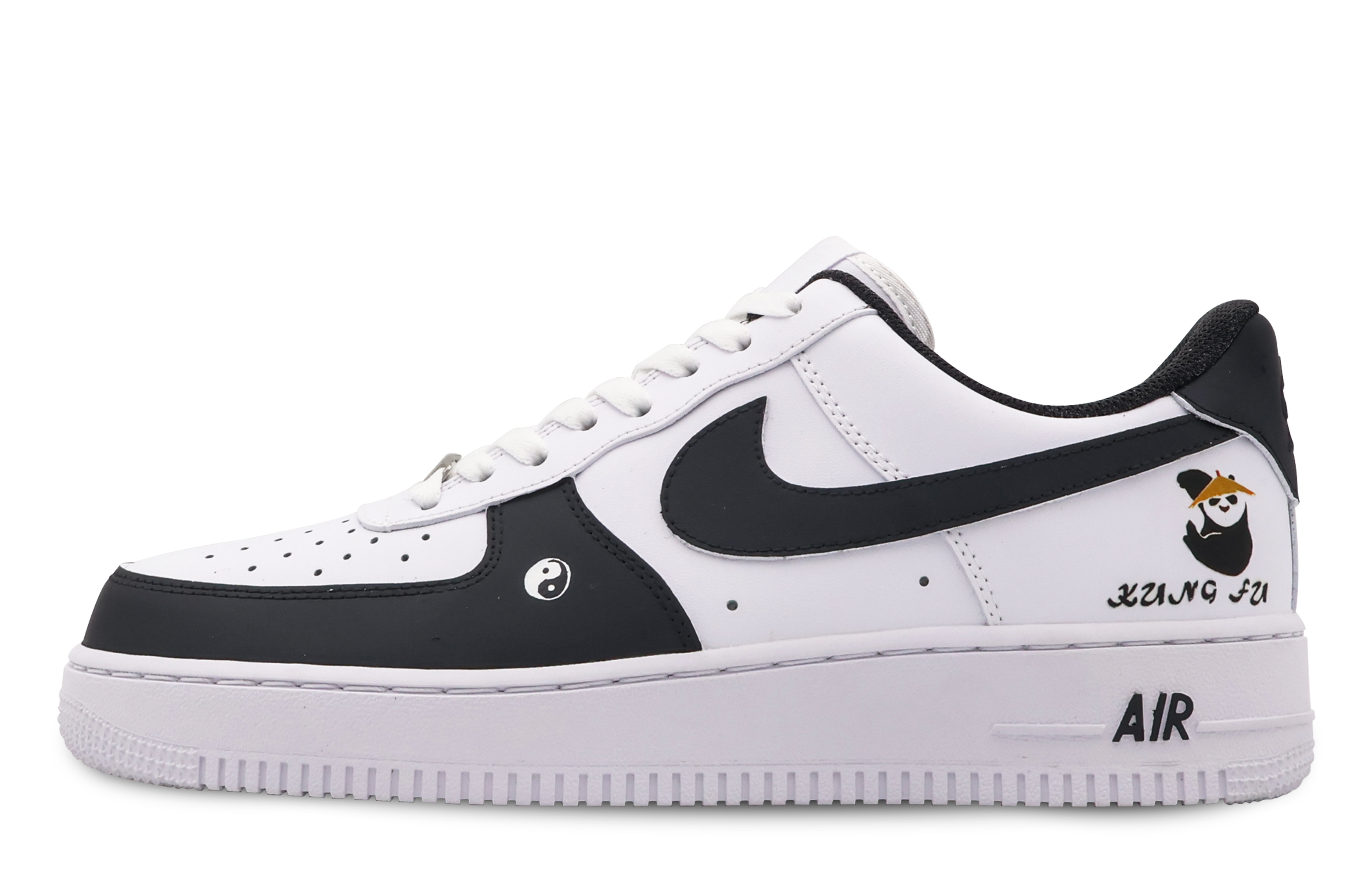 [Custom Shoes] (Women) Nike Air Force 1 Low 'Kung Fu Panda Black White'