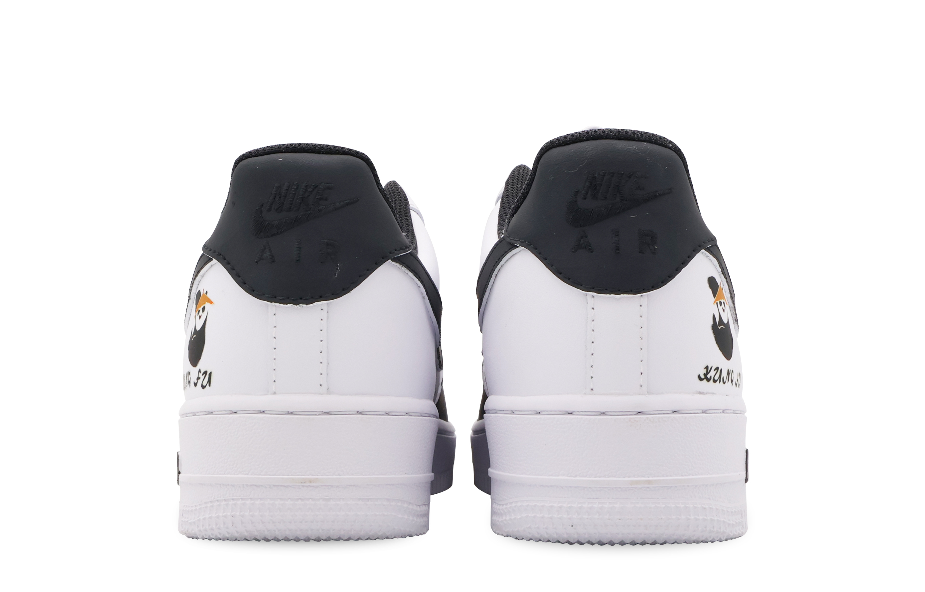 Shop (W) [Kasut Custom] Nike Air Force 1 Rendah 'Kung Fu Panda Hitam Putih' DD8959-100(Team53-女款功夫熊猫)