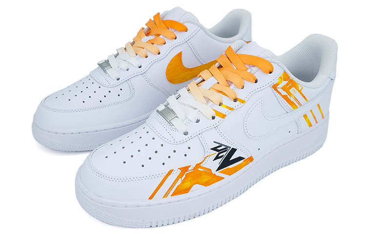 [Custom Shoes] (W) Nike Air Force 1 Low 'Lava Chip PCB White Orange' 圖 3