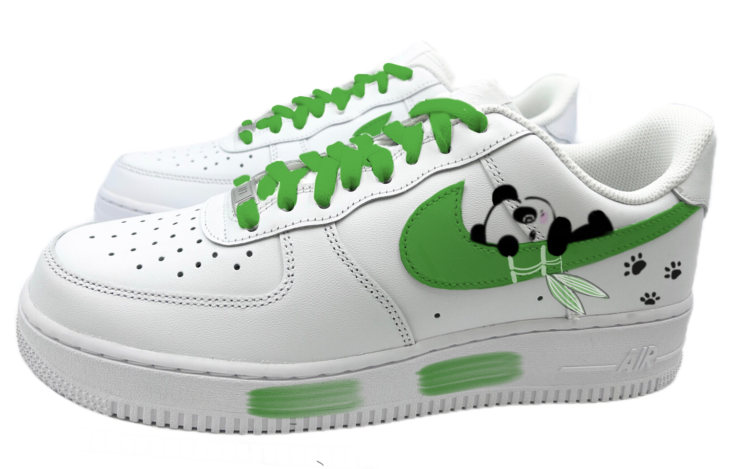 [Custom Shoes] (W) Nike Air Force 1 Low 'Lazy Panda' 圖 3