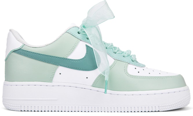 【定製球鞋】 Nike Air Force 1 Low 空軍一號 手繪噴繪 清新檸檬樹 歐根紗鞋帶 流行百搭 低筒 板鞋 女款 白綠 Order 【定製球鞋】 Nike Air Force 1 Low 空軍一號 手繪噴繪 清新檸檬樹 歐根紗鞋帶 流行百搭 低筒 板鞋 女款 白綠