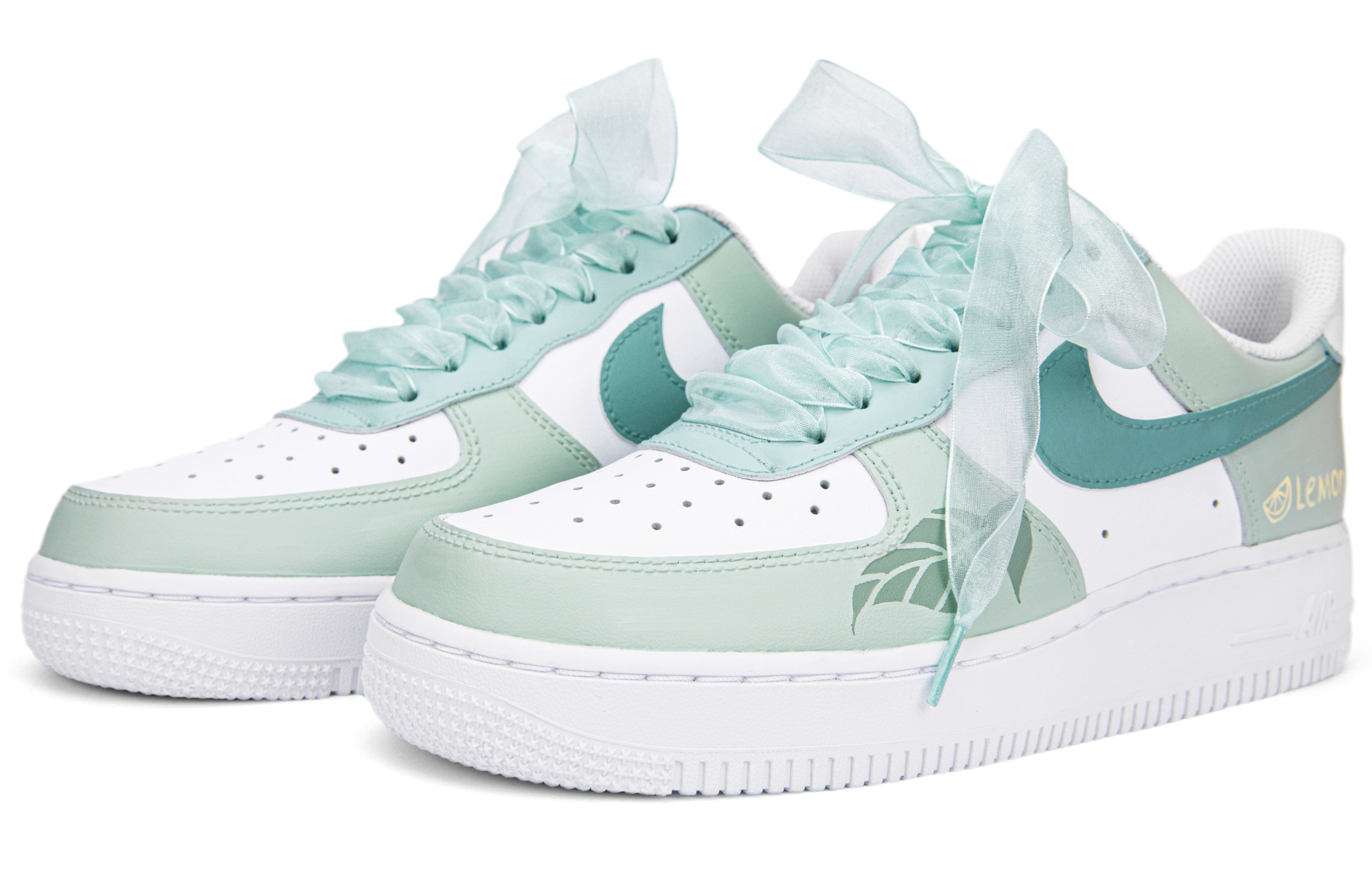 Lookbook (W) [Kasut Tersuai] Nike Air Force 1 Rendah 'Lemon Tree' DD8959-100(Team18-AF1绿色柠檬树)