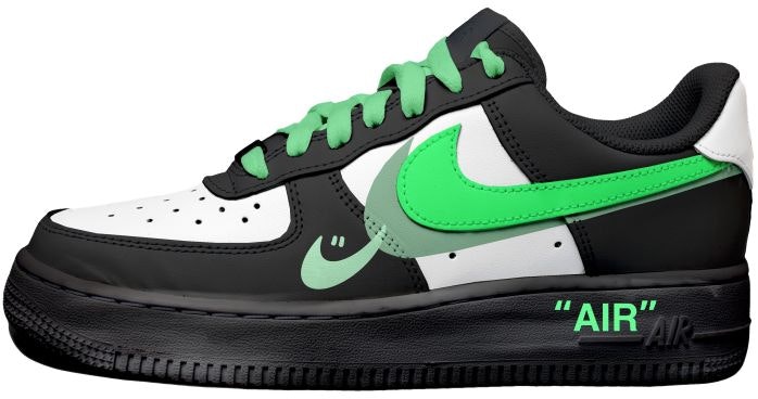 custom-shoes-women-nike-air-force-1-low-lively-triple-swoosh-smiley-retro-black-white