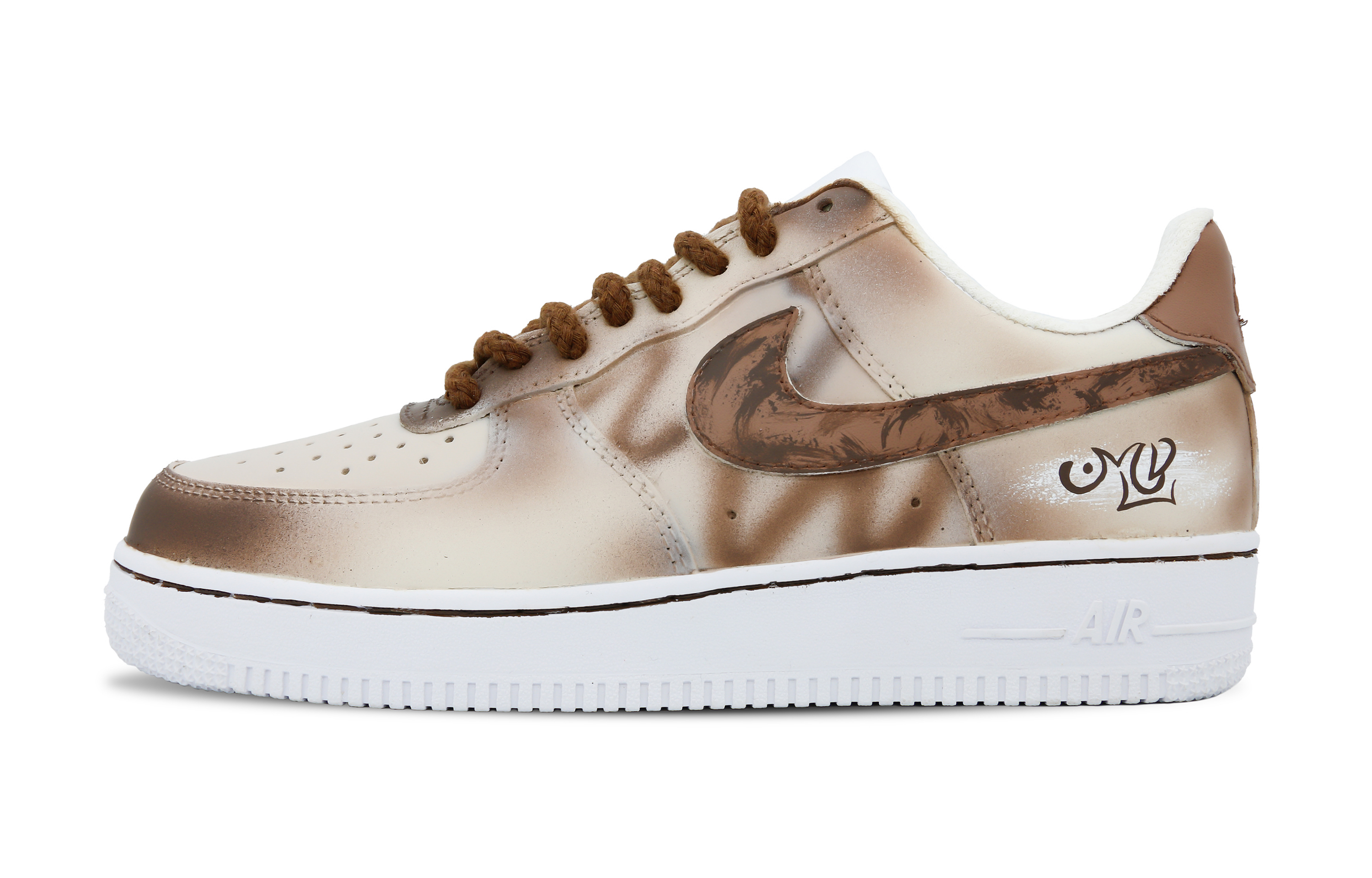 Buy 【訂製球鞋】Nike Air Force 1 Low 美拉德拿鐵 美拉德 漸變 復古 防滑 低筒 板鞋 女款 棕杏