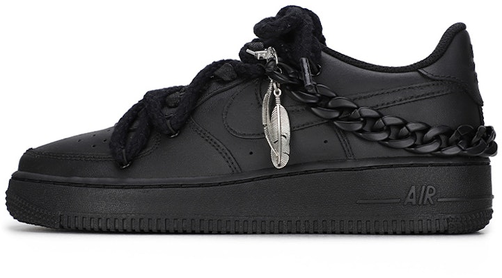 (W) 나이키 에어포스 1 로우 '매트 블랙실버' (커스텀) DD8959-001(Team6-解构黑S-BOX) Buy (W) 나이키 에어포스 1 로우 '매트 블랙실버' (커스텀) DD8959-001(Team6-解构黑S-BOX)