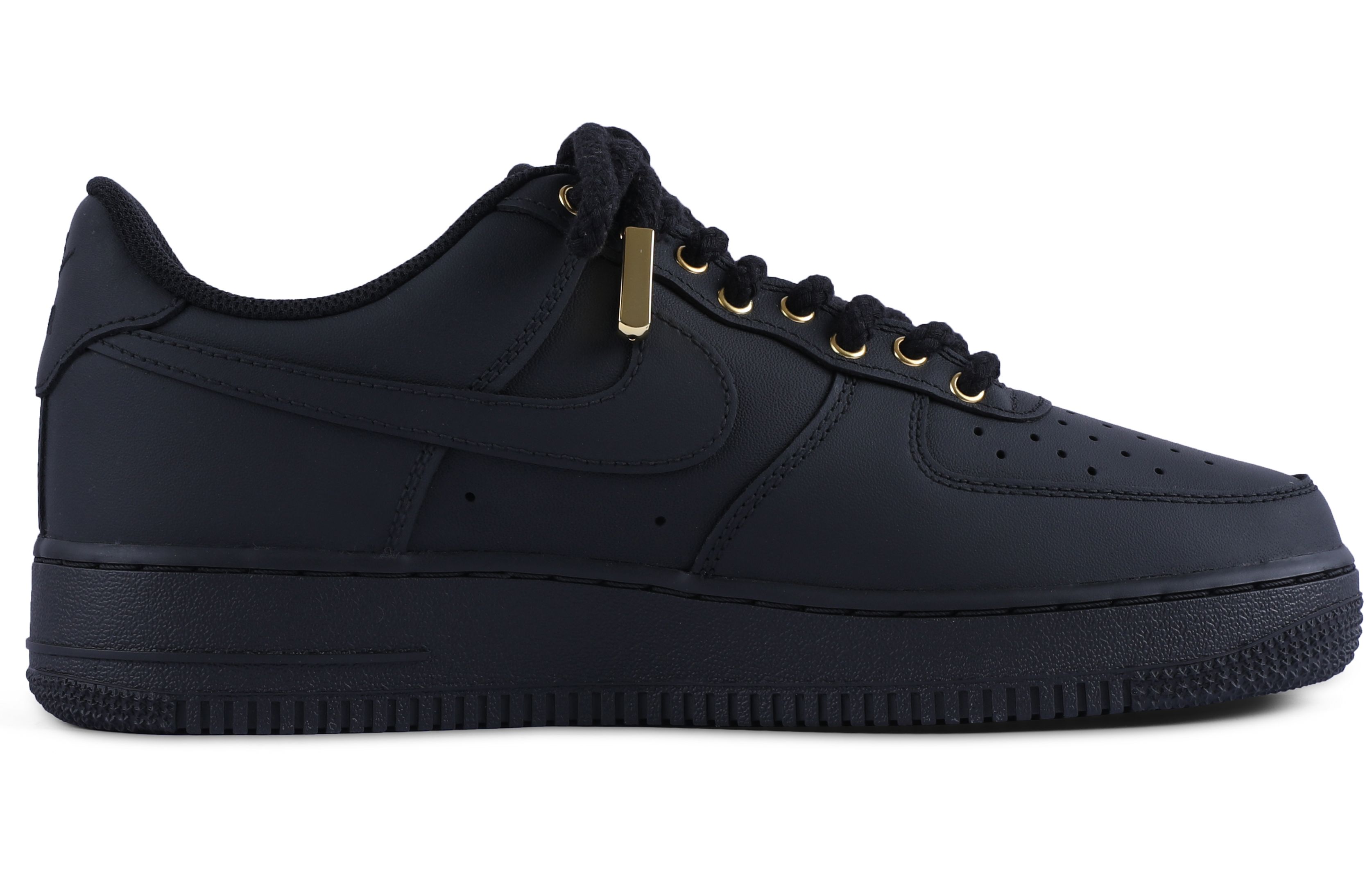 Order (W) Zapatillas Nike Air Force 1 Low 'Negro Mate Oro Señor Oscuro' DD8959-001(TEAM55-哑光纯黑金)