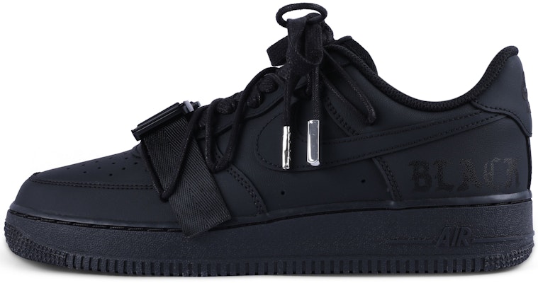 【客製化球鞋】Nike Air Force 1 Low 空軍一號 黑武士 暗黑系 無光澤 低筒 運動鞋 女款 純黑 Order 【客製化球鞋】Nike Air Force 1 Low 空軍一號 黑武士 暗黑系 無光澤 低筒 運動鞋 女款 純黑