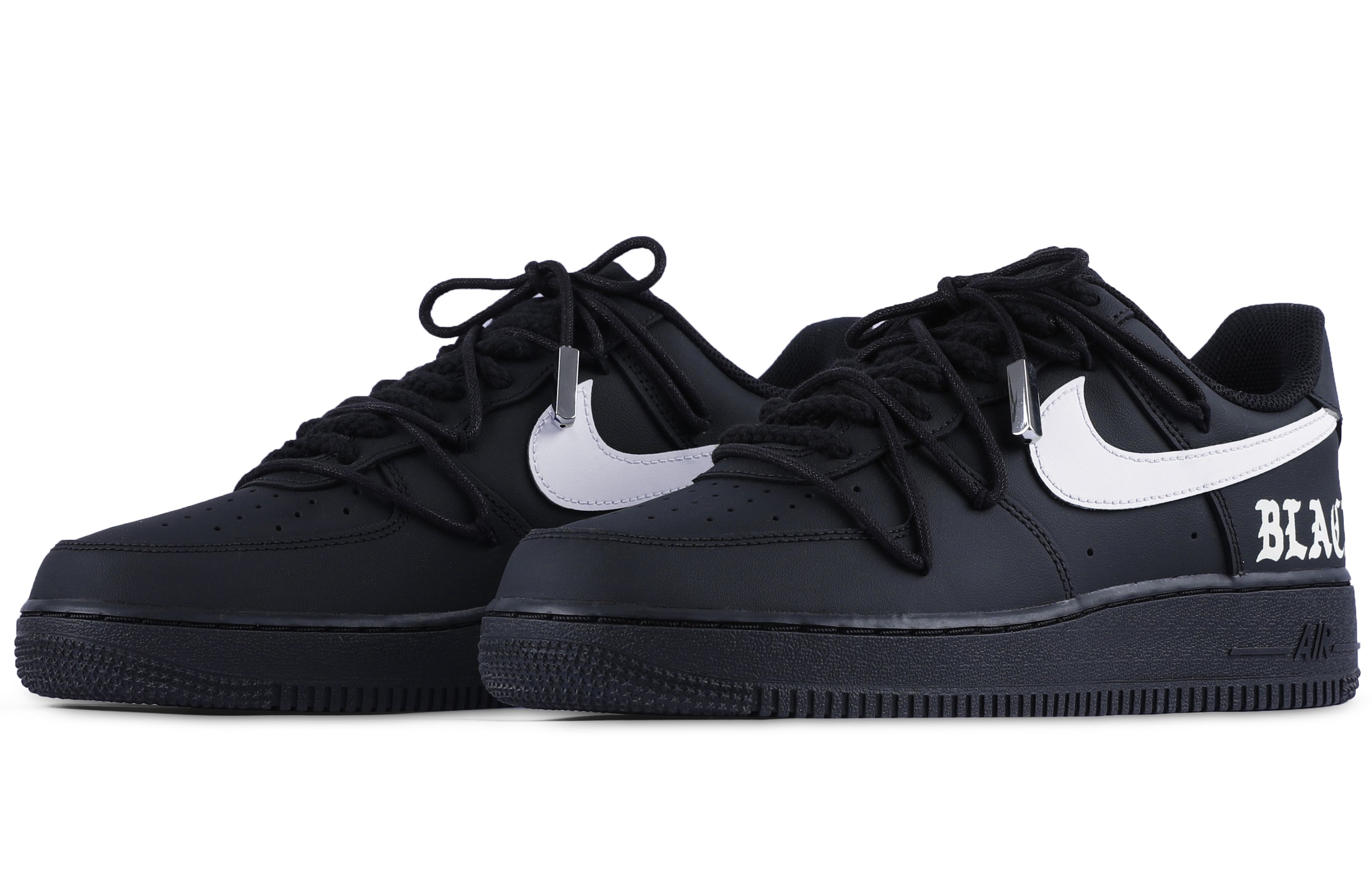 Lookbook (W) [Zapatos Personalizados] Nike Air Force 1 Low 'Negro Mate Blanco' DD8959-001(Team55-哑光黑白贰)