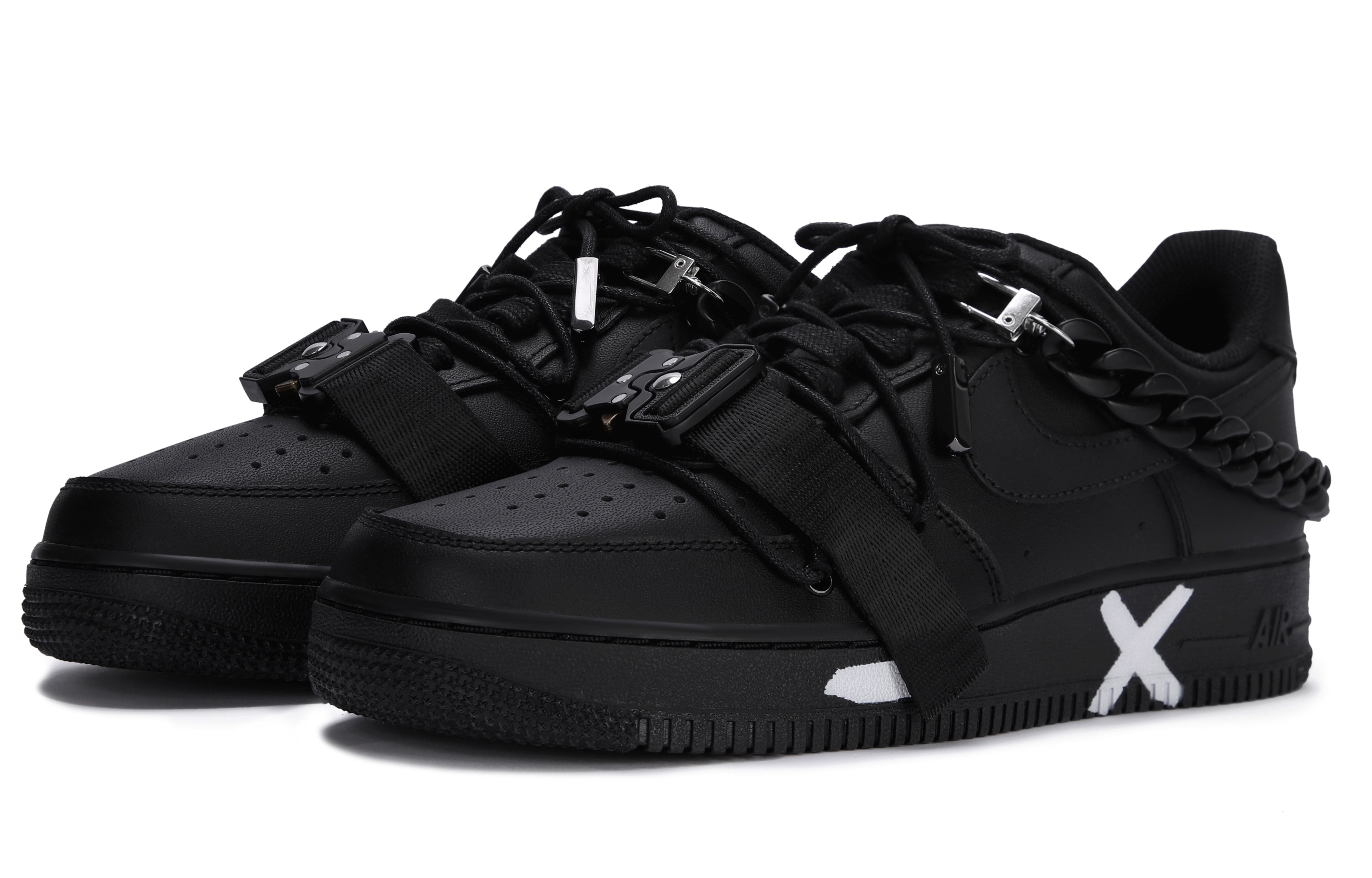 Lookbook (W) Zapatillas Nike Air Force 1 Low 'Negro Mate Dark Side' DD8959-001(Team55-黑机能AF1女)