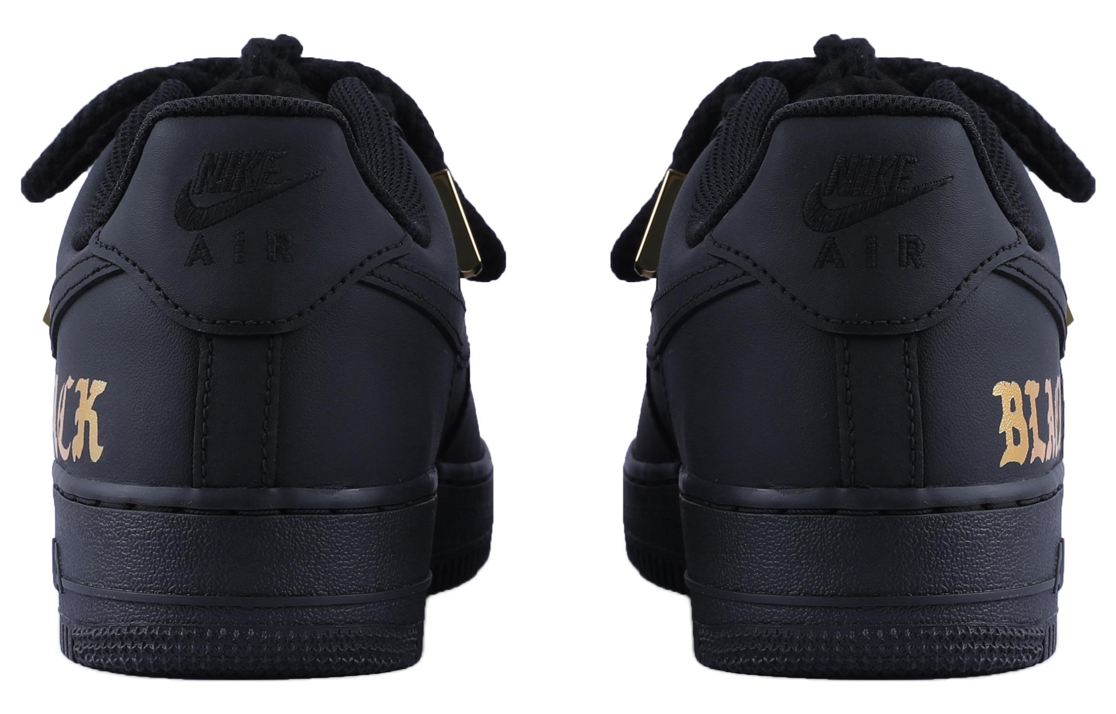 Shop (W) Zapatillas Nike Air Force 1 Low 'Negro Mate Oro Señor Oscuro' DD8959-001(TEAM55-哑光纯黑金)