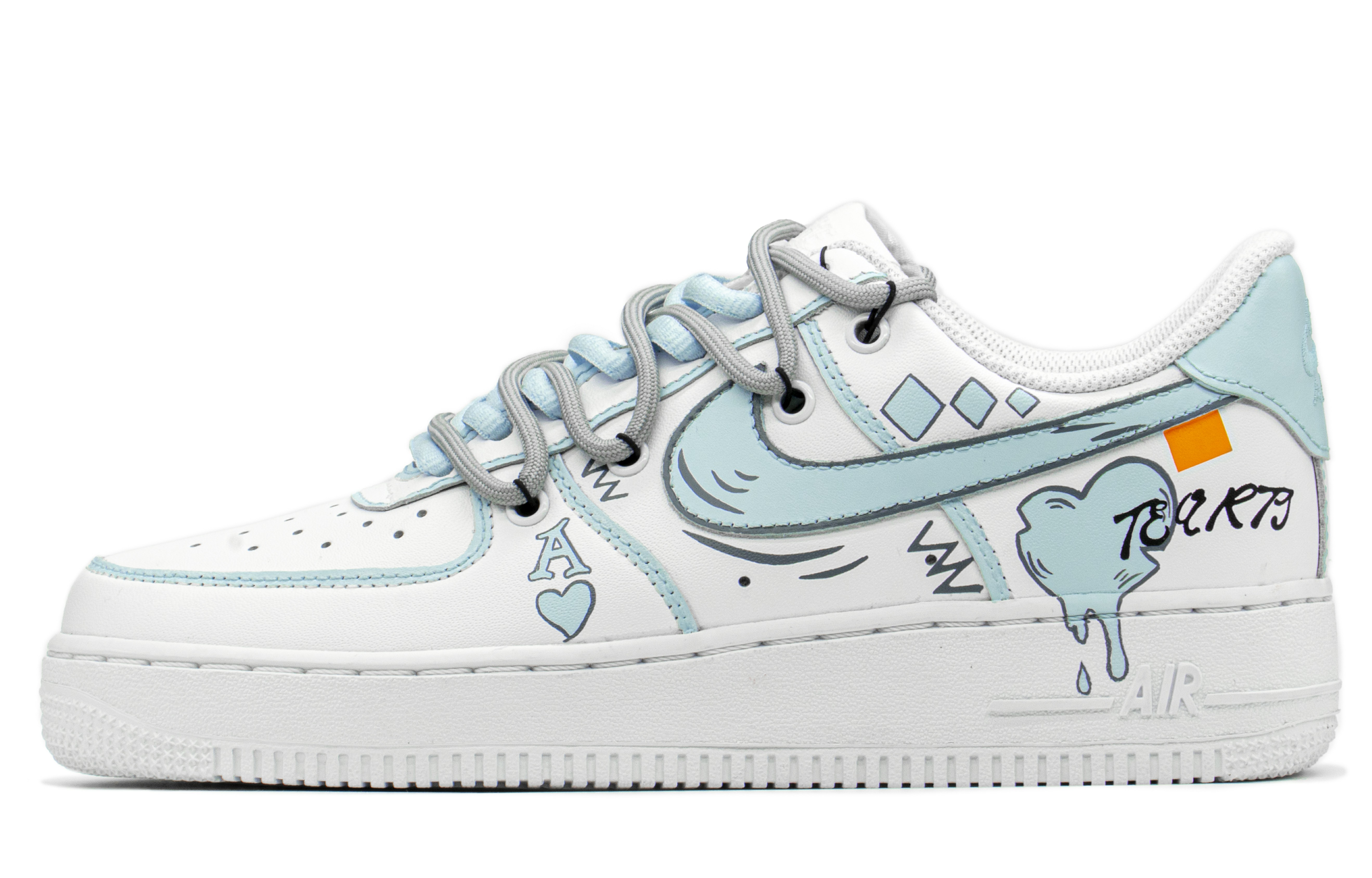 Buy (W) [Kasut Custom] Nike Air Force 1 Rendah 'Hari Mei Anime Poker' DH2920-111(TeamA-AF1扑克蓝白S-BOX)