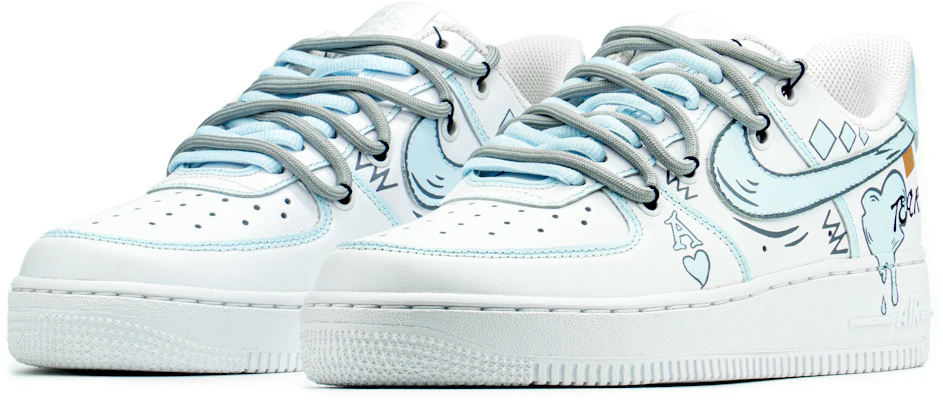 【定制球鞋】Nike Air Force 1 Low 五一出游 二次元 禮盒 撲克 低幫 板鞋 女款 藍白灰 Lookbook 【定制球鞋】Nike Air Force 1 Low 五一出游 二次元 禮盒 撲克 低幫 板鞋 女款 藍白灰