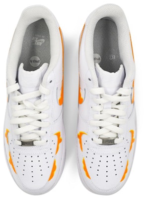 【定制球鞋】Nike Air Force 1 Low Triple White 空軍一號 融化塗鴉 低幫 板鞋 女款 白橙 Shop 【定制球鞋】Nike Air Force 1 Low Triple White 空軍一號 融化塗鴉 低幫 板鞋 女款 白橙