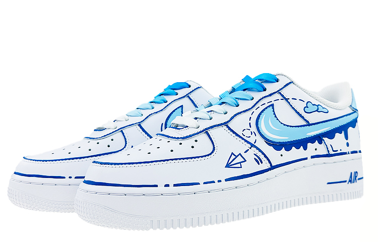 Lookbook (W) [Zapatillas Personalizadas] Nike Air Force 1 Low 'Minimalista Azul' DD8959-100(Team40-AF1女款踏春蓝)