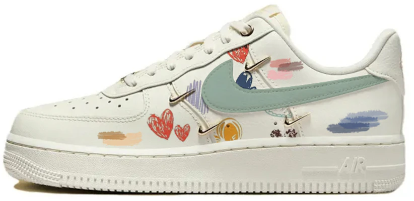 【客製化球鞋】Nike Air Force 1 Low 薄荷曼波 七彩愛心 防滑耐磨透氣 低筒 板鞋 女款 白金 Buy 【客製化球鞋】Nike Air Force 1 Low 薄荷曼波 七彩愛心 防滑耐磨透氣 低筒 板鞋 女款 白金