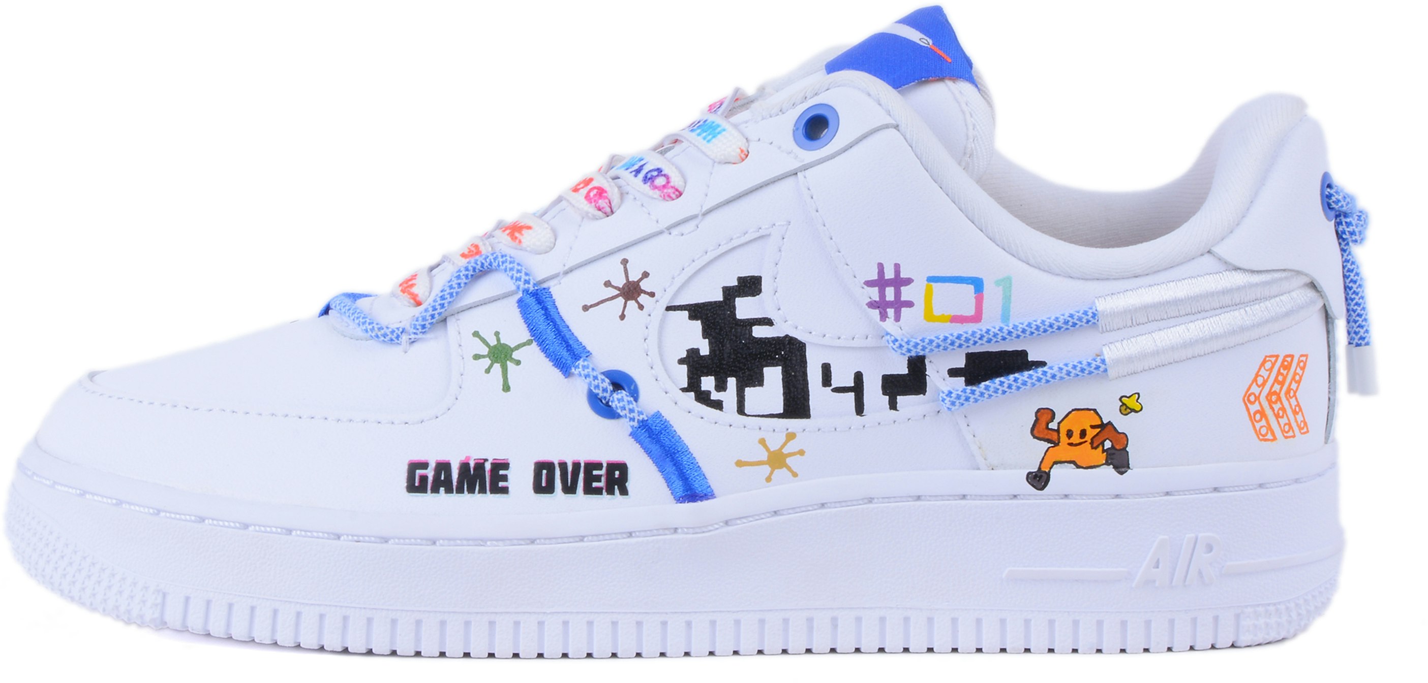 custom-shoes-women-nike-air-force-1-low-mix-match-black-white-yellow