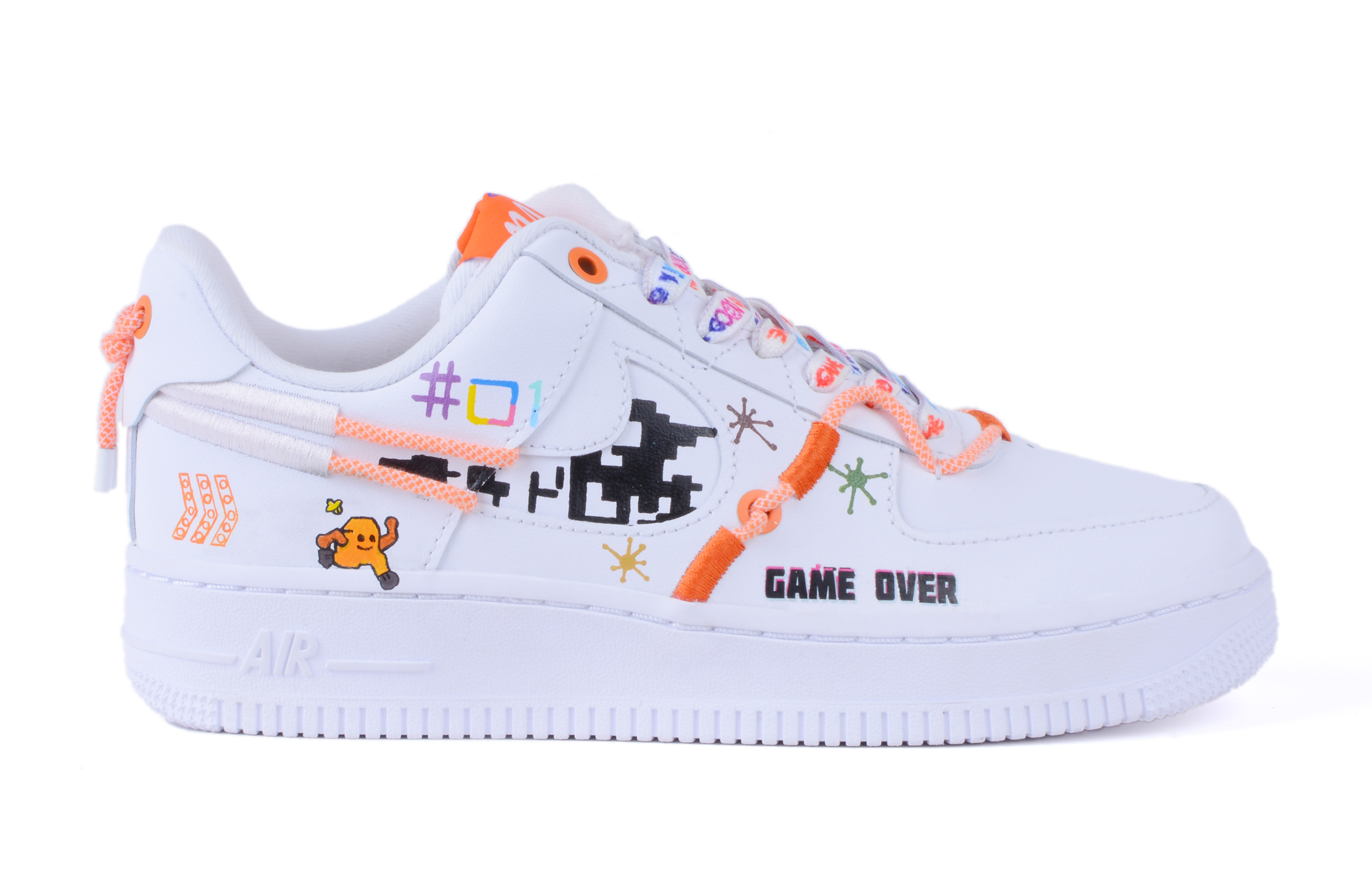 Order (W) Zapatillas Nike Air Force 1 Low 'Combinación Negro Blanco Amarillo' DH4408-100(Team42-女款潮流电玩黑白黄)