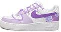 Buy 【客製球鞋】Nike Air Force 1 Low 莫蘭迪 手繪 小花 解構風 低筒 板鞋 女款 白紫