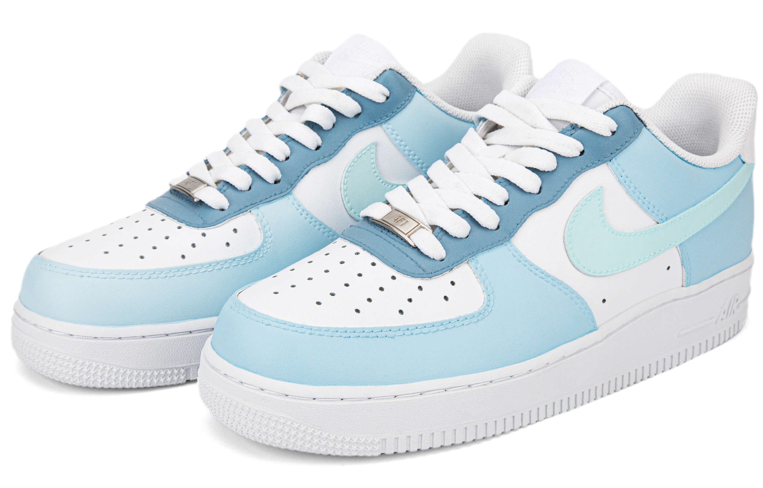 Lookbook (W) [定制鞋] 耐克空军一号低帮 '莫兰迪白蓝' DD8959-100(Team18-AF1莫兰迪天蓝色）