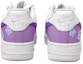 Shop 【客製球鞋】Nike Air Force 1 Low 莫蘭迪 手繪 小花 解構風 低筒 板鞋 女款 白紫