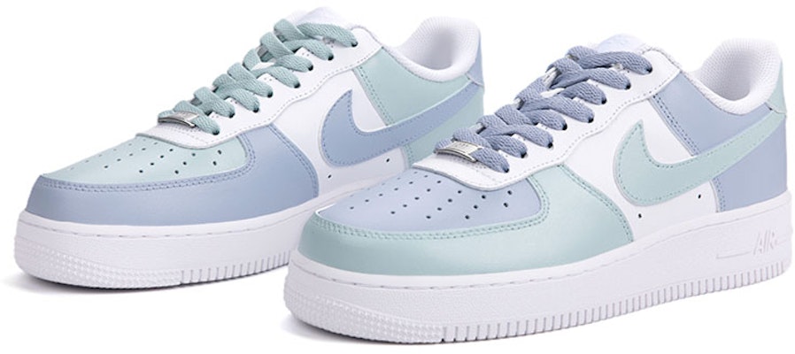 (W) カスタム Nike Air Force 1 Low "モランディ青緑白" DD8959-100(Team18-莫兰迪鸳鸯QD) Purchase (W) カスタム Nike Air Force 1 Low "モランディ青緑白" DD8959-100(Team18-莫兰迪鸳鸯QD)